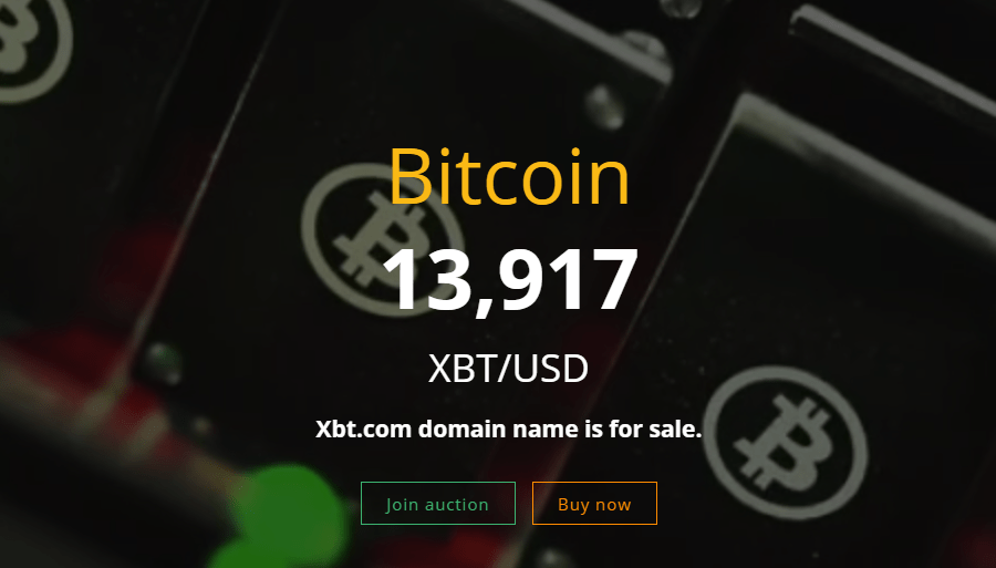 Imagem da matéria: Domínio XBT.com Está a Venda por 200 Bitcoins