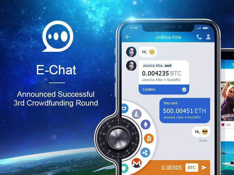 Imagem da matéria: e-Chat Lança Terceira Rodada da Venda de Tokens