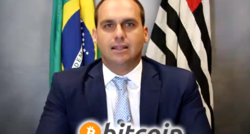 Imagem da matéria: Eduardo Bolsonaro é a Favor do Bitcoin e Diz Que Criptomoeda é Tendência Mundial