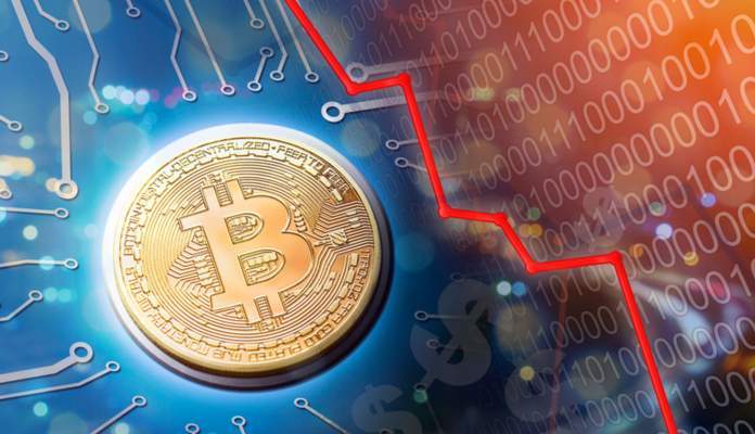 Imagem da matéria: Bitcoin cai 5% em duas horas, Ethereum despenca e criptomoedas acompanham