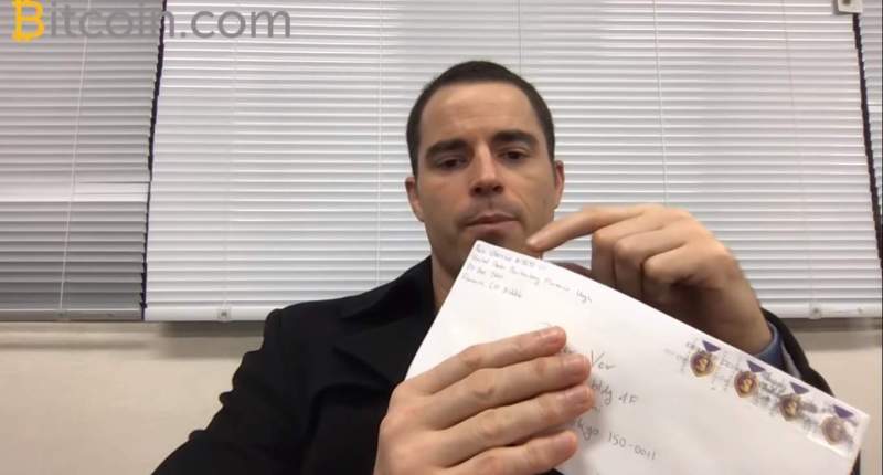 Imagem da matéria: Roger Ver recebe carta e grava vídeo em apoio a fundador do Silk Road