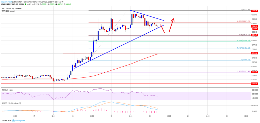 Imagem da matéria: Análise Técnica Bitcoin 20/02/19