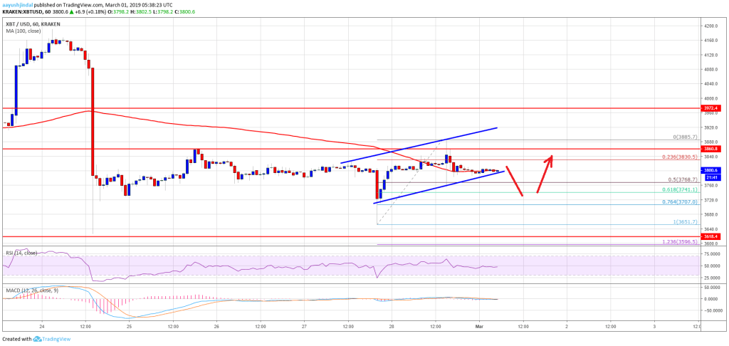 Imagem da matéria: Análise Técnica Bitcoin 01/03/19