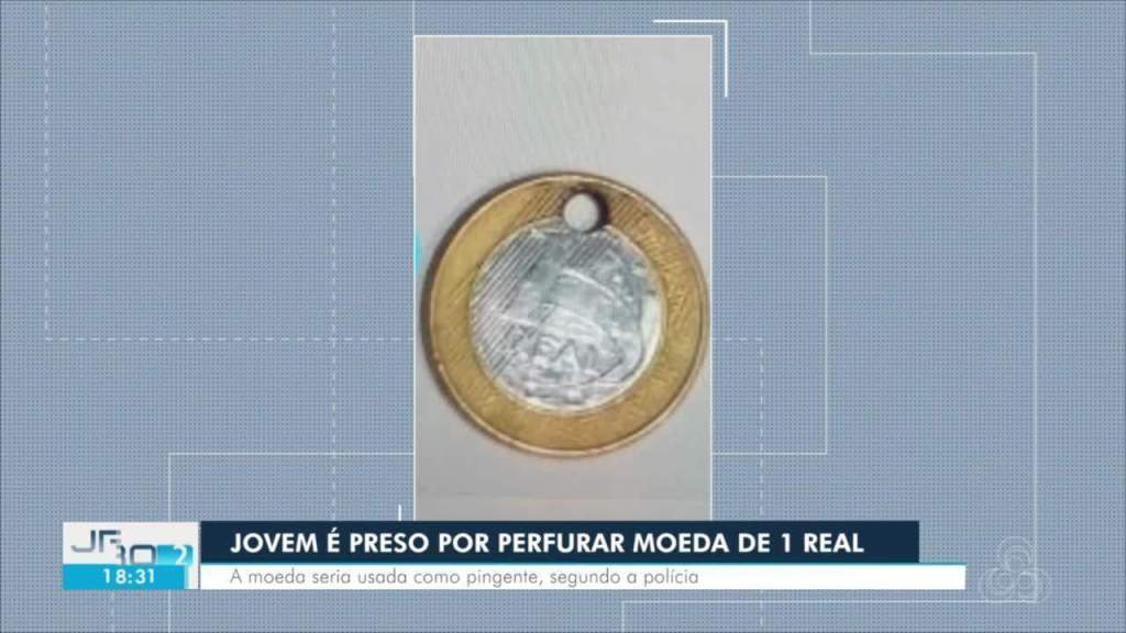 Imagem da matéria: Homem fura moeda de R$ 1 e é preso por polícia de Rondônia