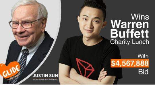 Imagem da matéria: Fundador da criptomoeda Tron paga R$ 18 milhões para almoçar com Warren Buffett