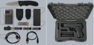 Imagem da matéria: Empresa vende maleta para guardar carteira de bitcoin, faca e pistola