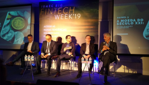 Debate durante a Fintech week’19, evento organizado pela Ibmec Rio