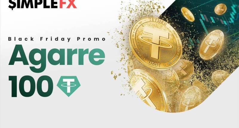 Imagem da matéria: SimpleFX vai dar 100 USDT a todos os traders na Black Friday