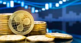 Moeda da RIpple, XRP, à frente de gráfico de mercado em alta