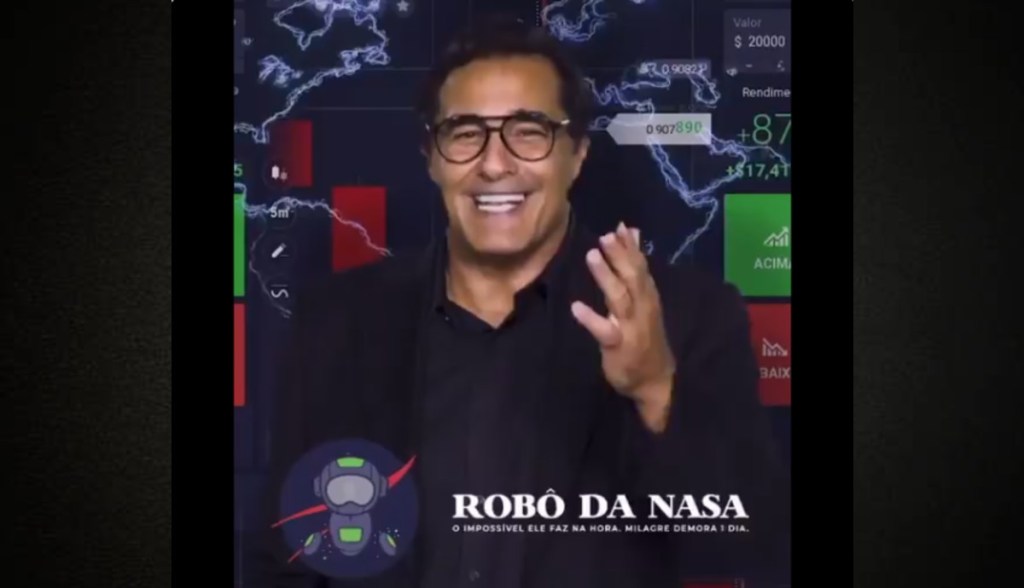 Imagem da matéria: Ex de Xuxa promove robô da Nasa que opera na IQ Option e promete 300% ao mês