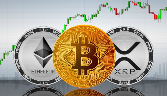 Imagem da matéria: Bitcoin (BTC), Ethereum (ETH) e XRP operam em baixa nesta terça