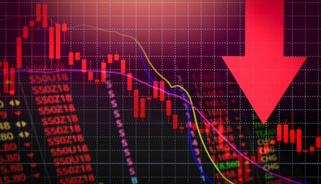 graficod e preço todo em vermelho