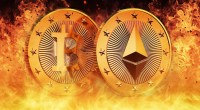 Imagem da matéria: Bitcoin (BTC) e Ethereum (ETH) caem 4% nesta sexta e se afastam do recorde histórico