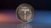 Moeda de Tether (USDT) sob superfície lisa