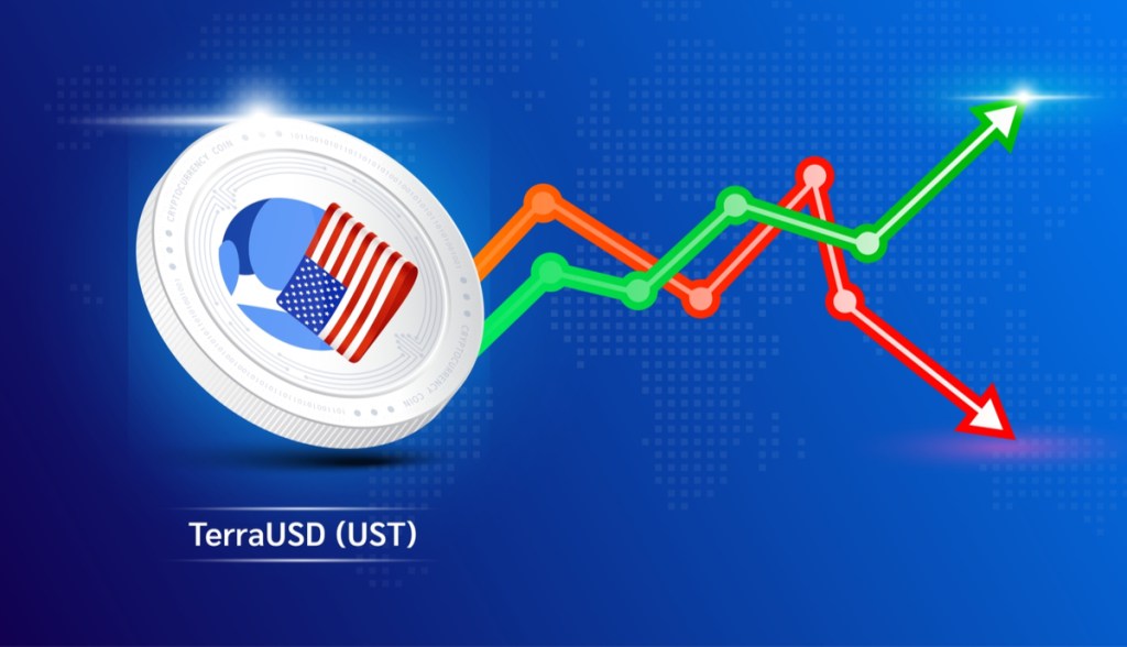 Imagem da matéria: Token da blockchain Terra recua 10% com receio de perda do lastro de sua stablecoin UST