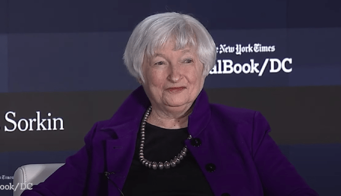 Imagem da matéria: "Bitcoin é muito arriscado como aposentadoria", diz secretária do Tesouro dos EUA
