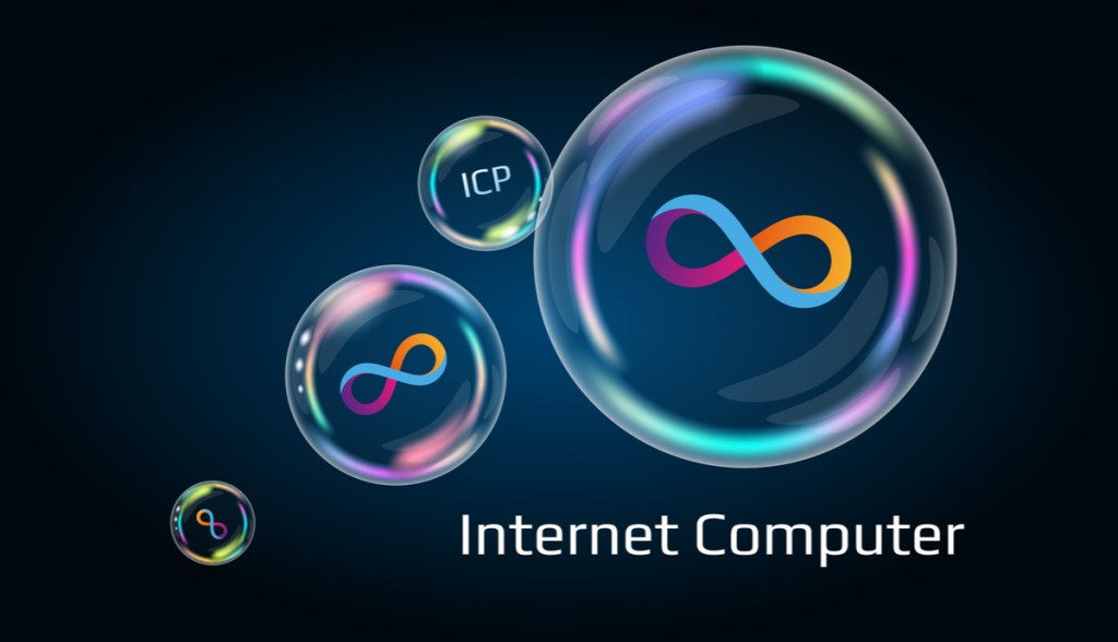 Imagem com o logo da Internet Computer