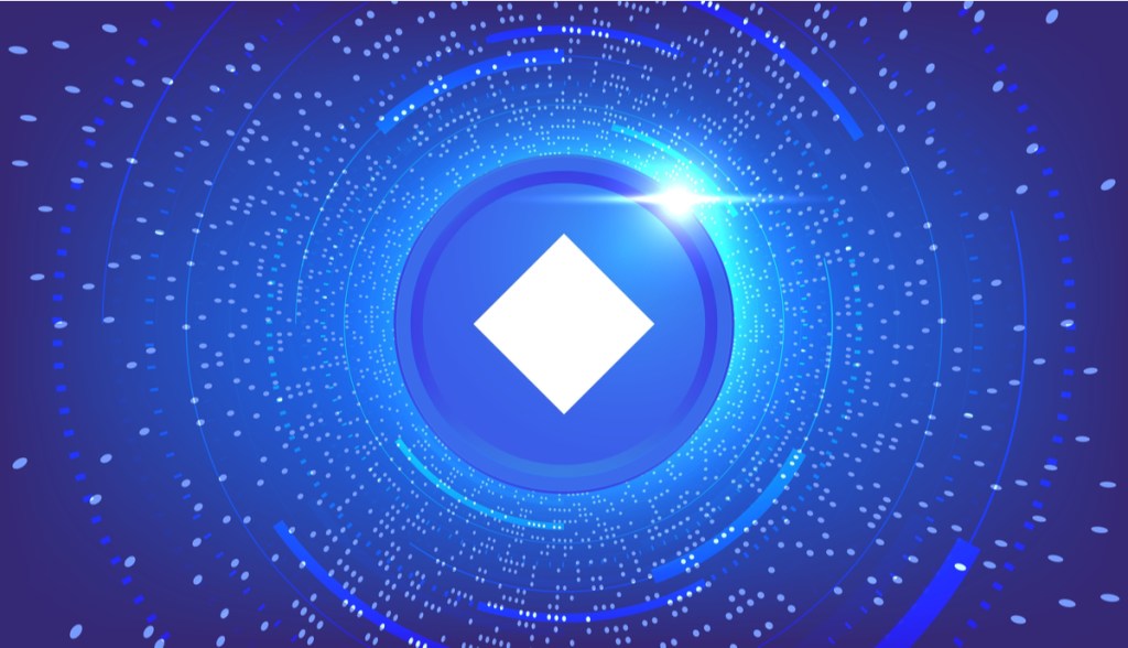 Imagem com o logo do token Waves