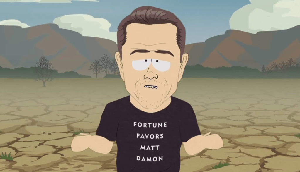 Imagem da matéria: South Park volta a detonar Matt Damon e outras celebridades envolvidas com criptomoedas