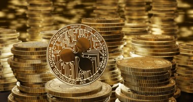 pilha de moedas douradas XRP Ripple