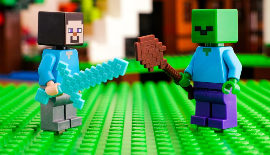 Bonecos de Lego inspirados em Minecraft