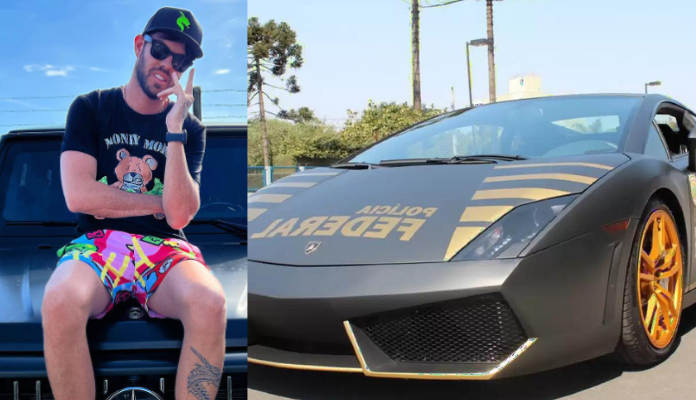 Imagem da matéria: Diego Aguiar, trader que promoveu o mendigo Givaldo e IQ Option, compra Lamborghini do Rei do Bitcoin