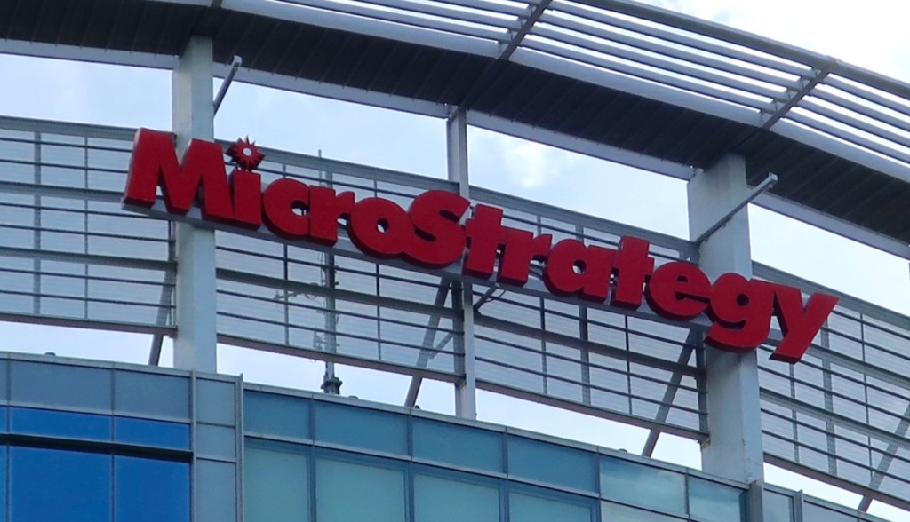 Letreiro da Microstrategy nos EUA
