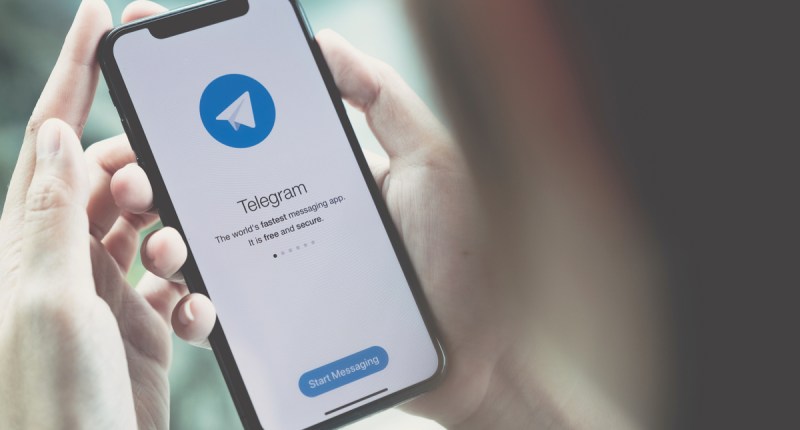 Tela de celular do Telegram