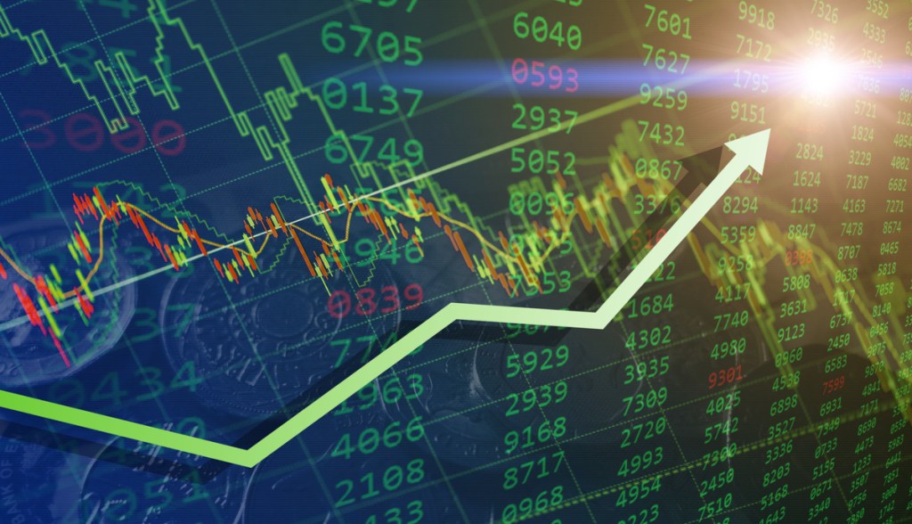 Gráfico mostra mercado em alta