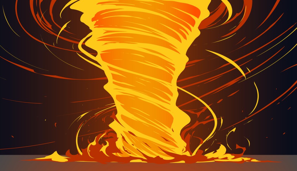 desenho de Tornado