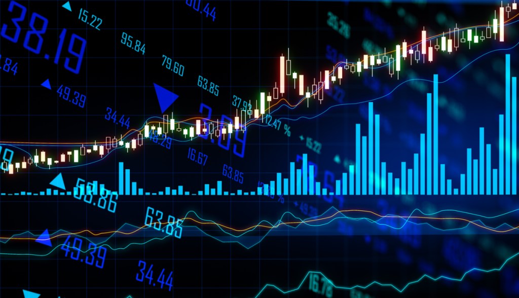 Gráfico mostra mercado subindo