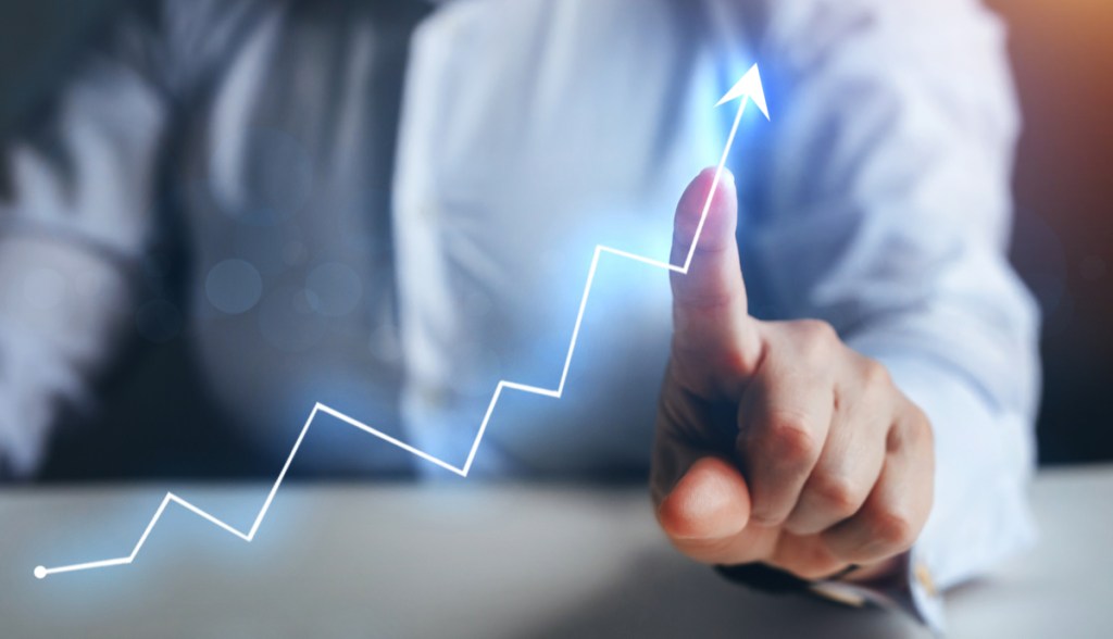 Grafico de investimento positivo