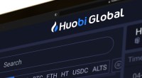 Tela com logo da Huobi