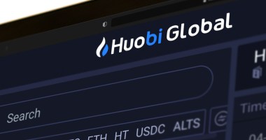 Tela com logo da Huobi