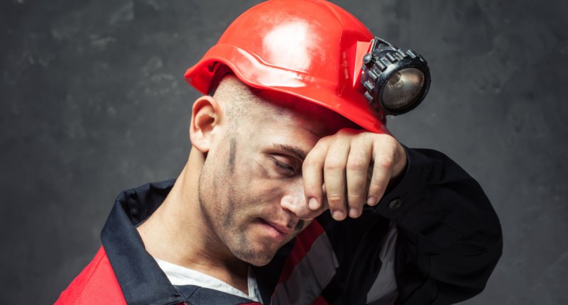 Minerador cansado