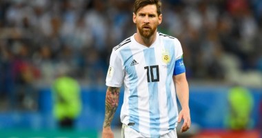 Lionel Messi jogador de futebol durante partida pela seleção da Argentina