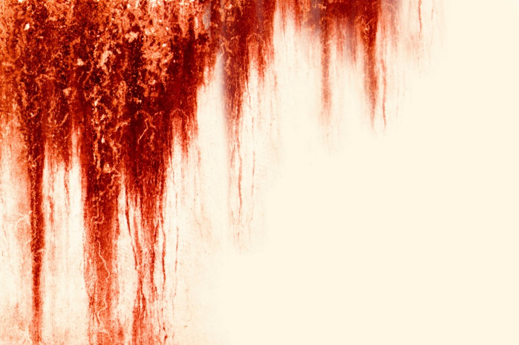 quadro branco com sangue