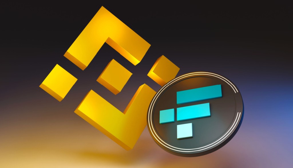 Logotipos da Binance e da FTX