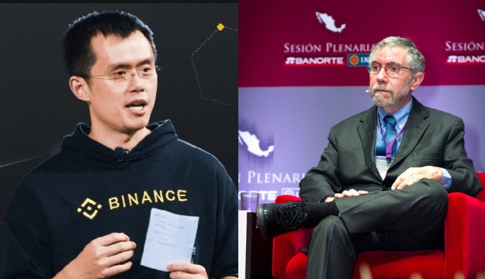 Imagem da matéria: CZ, o criador da Binance contra Paul Krugman, o vencedor do Prêmio Nobel: quem vence?