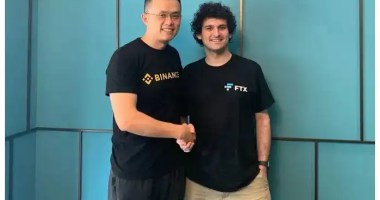 CEO da Binance CZ e ex CEO da FTX SBF posam para foto -Reprodução-Twitter