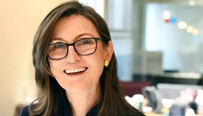 Fundadora da Ark Invest Cathie Wood posa para foto