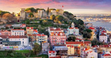 Vista da capital de Portugal Lisboa