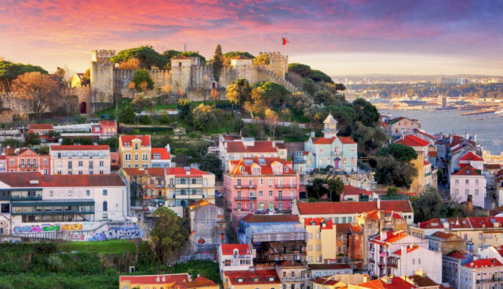 Vista da capital de Portugal Lisboa