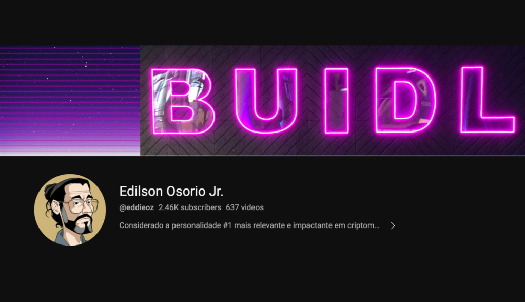 Canal do Youtube de Edilson Osório Jr. (eddieoz) restaurado