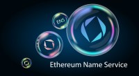 Arte com logo da Ethereum Name Serviçe