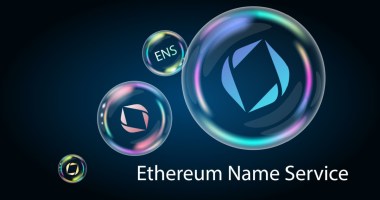 Arte com logo da Ethereum Name Serviçe