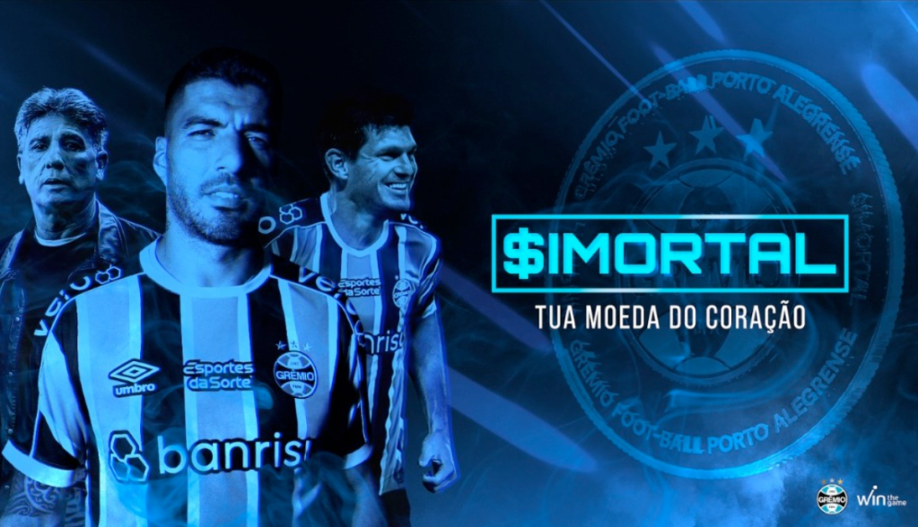 Banner publicitário do token Imortal do Grêmio.