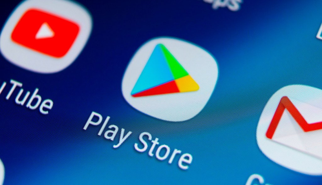 logo do google play store em celular android
