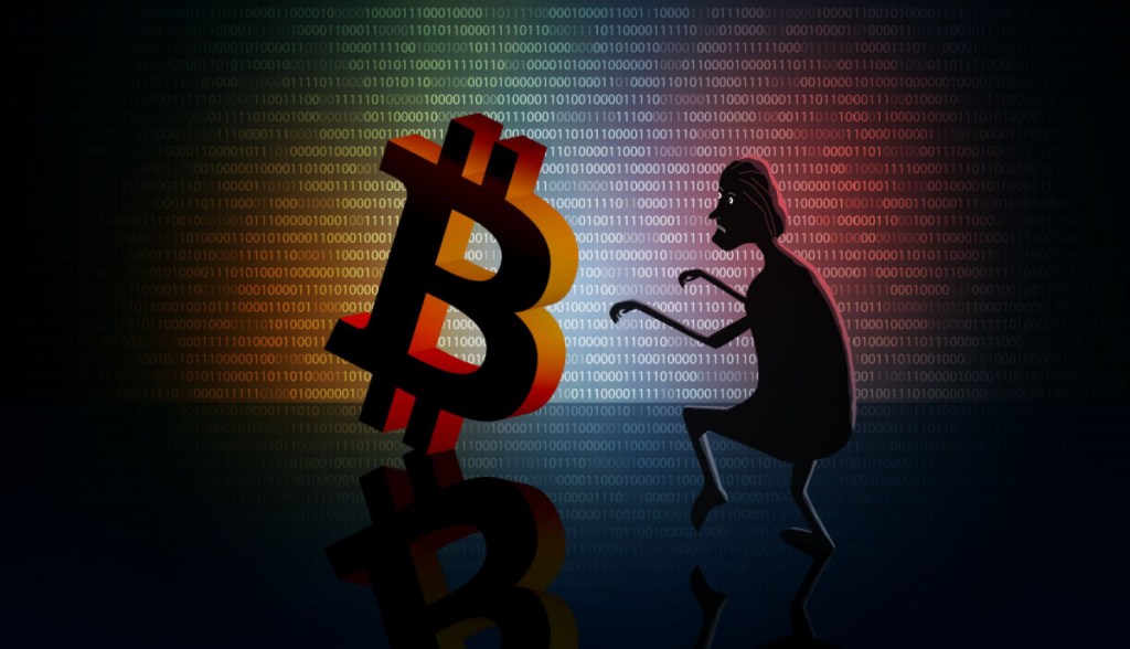ilustração de ladrão de criptomoedas