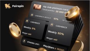 Imagem da matéria: 100% de Cashback: Privilégios únicos para players VIP na Fairspin